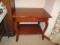 Carved Wood Table with Undershelf
