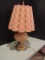 The Mantle Light Co. Peach Satin Glass Double Pull Chain Urn Lamp