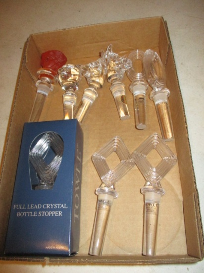 Towle and Bleikristall Crystal Bottle Stoppers
