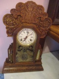 Netherland Victorian Oak Gingerbread Kitchen Calendar Clock and Weather Station