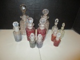 Colored and Clear Stoppered Bottles