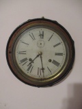 Antique Waterbury Oak Octagonal Kitchen Clock with Minute Hand