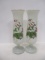 Pair of Bristol Glass Painted Vases