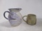Signed Studio Art Pottery Pitcher and Mug