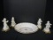 Set of 4 F. Kessler French Bisque Cherub Figurines and Capodimonte Bowl