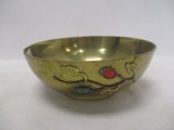 Chinese Brass Jeweled Singing Bowl