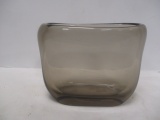 Amber Glass Oblong Vase