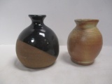 2 Signed Studio Art Pottery Vases