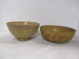 2 Signed Studio Art Pottery Bowls