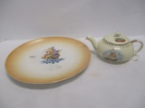 Royal Winton Grimwades Teapot and Cleveland 1492 Adv. Plate for Babcock