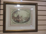 Framed and Matted French Print