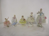 Collection of 5 Dresden and Others Porcelain 