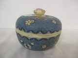 Antique Japanese Cloisonne Porcelain Covered Jar
