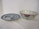 Early Chinese Bowl and Plate