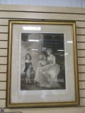 19th Century Signed Fine Engraving Art - Framed and Matted