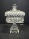 Glass Footed Candy Dish with Lid