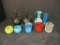 Colored Glass Votive & Misc. Grouping