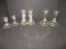 Grouping of Crystal Candleholders