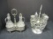 Lot of 2 Cruet Sets with stands