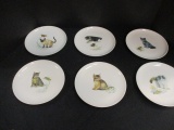 Monika Keller Cole Painted Cat Plates (Lot of 6)