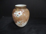 Porcelain Vase w/Hand Painted Flowers