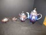 4 PC Pottery Teapot Set