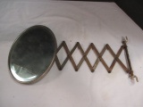 Antique Accordion Single Sided Wall Bevel Mirror