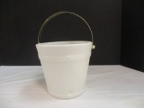 Milk Glass Ice Bucket w/Handle