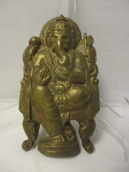 Vintage Hindu Ganesha Figural Solid Brass Padlock