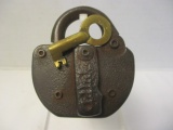 Antique Seaboard Coastline Railroad Pad Lock with Key