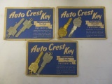 Late 1940's-Early 150's Auto Crest Key Automobile Insignia Key Blanks