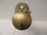 1882 Antique Perfection Solid Brass Padlock with Key