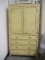 Distressed Painted Antique Primitive Cupboard