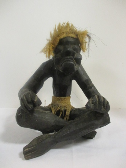 Hand Carved Medicine Man Tribal Statue