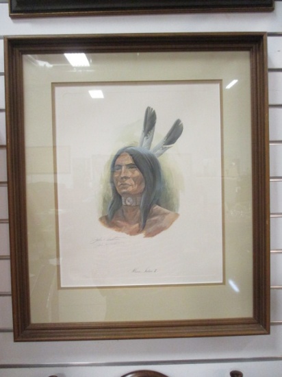 John Ruthven Sign/No. "Miami Indian II" Lithograph