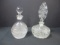 Two Clear Glass Perfume Bottles