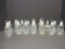 15 T.C.W. Co. Chemical Laboratory Stoppered Bottles with Relief Chemical Names