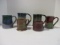 Six Signed Studio Pottery Mugs