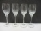 Four Mikasa Flame D'Amore Wine Glasses