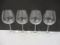 Four Mikasa Red Wine Crystal Stems