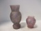 Two Hand Painted Ilanit Jerusalem Art Glass Vases
