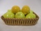 Woven Basket with Glazed Ceramic Lemons