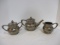 James W. Tufts Victorian Silverplated 3 Piece Tea Service