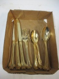 14 Pieces of Gold Plated Flatware
