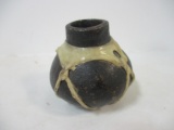 Leather Wrapped Native American Style Pottery Vessel