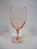 Pink Honeycomb Design Stemmed Vase