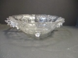 Large Fostoria Footed Navarre Etched Centerpiece Bowl