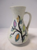 West German Hand Painted Pottery Pitcher