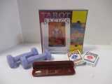 New Old Stock Tarot Basics Book Gift Set, Bicycle Playing Cards, Wood
