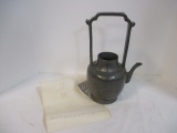 Vintage Pewter Chinese Teapot